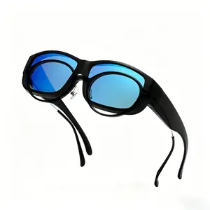 Fit Over Day Night Driving Sunglasses, Wind & Sand Resistant OTG Glasses for Prescription Eyewear, Cycling, Driving & Outdoor Use