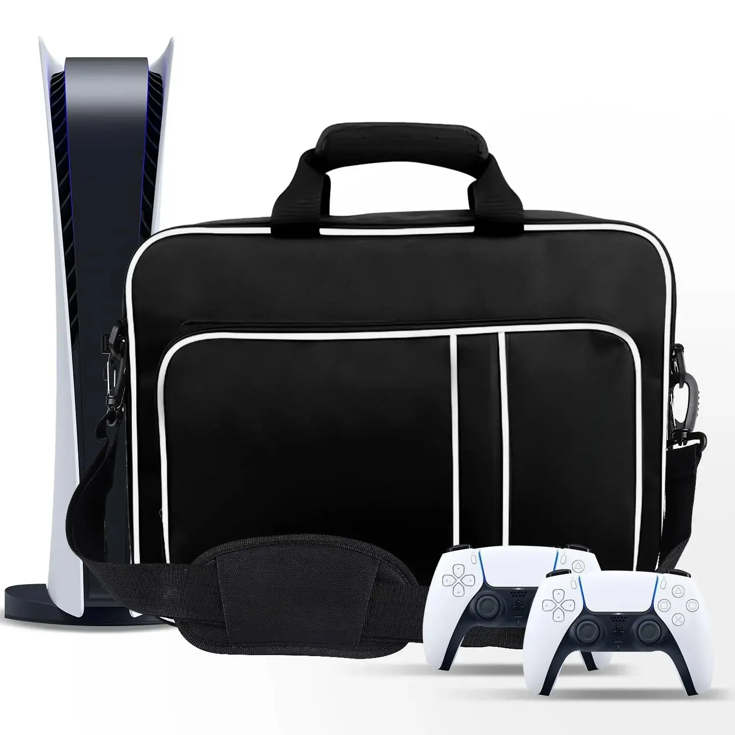For PS5 Travel Case for PS5 bag Protective Case Suitable for PS5 Disc/Digital Edition Console, Controllers, Game Cards, Headset portable travel bag