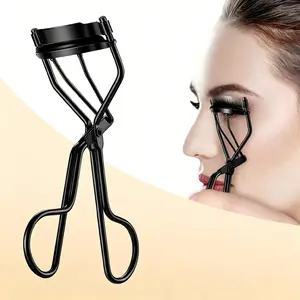 Women's New Wide-Angle Eyelash Clamp - Gentle No-Pinching Eyelash Curler Tool with Soft Silicone Pad, Portable Natural Lash Lifter, Long-Lasting Styling Makeup Accessory for Beginners' Daily Eye Beauty Use