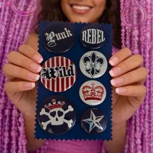 Mcbling Nostalgia Emo Punk Scene Y2K Enamel Pins Brooch Pins Early 2000s Accessories Vintage Pins Eco Girl Punk I Love Me Money Angel Sarcasm Princess Chick with Brains It's All About Me I'd Agree with You But Then We'd Both Be Wrong