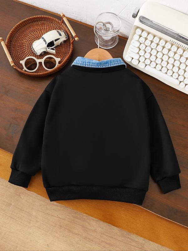 Mickey Two-Year-Old Cute Memorial Boys' Sweatshirt, Mickey Elements with 'i'm Two Dles!' Text, Casual Long Sleeve Fitted Style