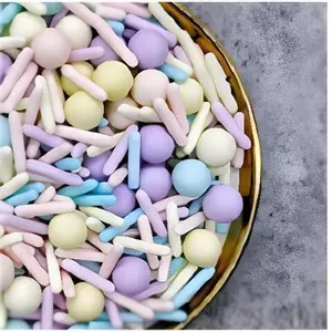 184g Matte Pastel Jumbo Sprinkle Rod ball Mix - Pastel matte colors