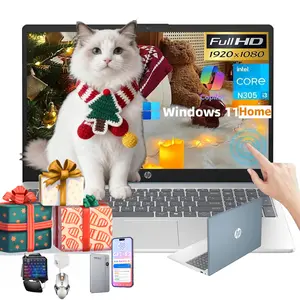 HP 15.6''  Touchscreen Laptop Computer - 15.6'' FHD Anti-Glare Touchscreen (1920 x 1080), up to 32GB RAM + 512GB SSD, Windows 11 Home, AI Copilot, Intel 8 Core i3-N305, Intel UHD Graphics, WiFi-6, Bundle Accessory