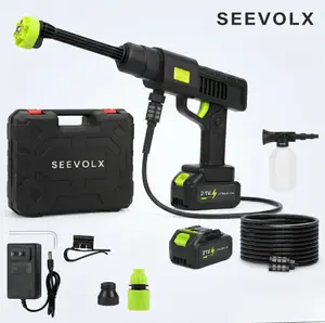 SEEVOLX 2026 21V Cordless Portable Pressure Washer, Handheld Power Cleaner for Outdoor & Indoor Use