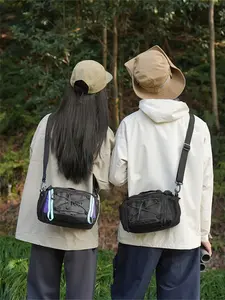 Unisex Techwear Crossbody Bag - Waterproof Large Capacity Casual Sling Bag for Hiking & Daily Use