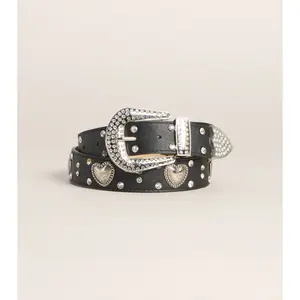 Love Struck Rhinestone Heart Belt