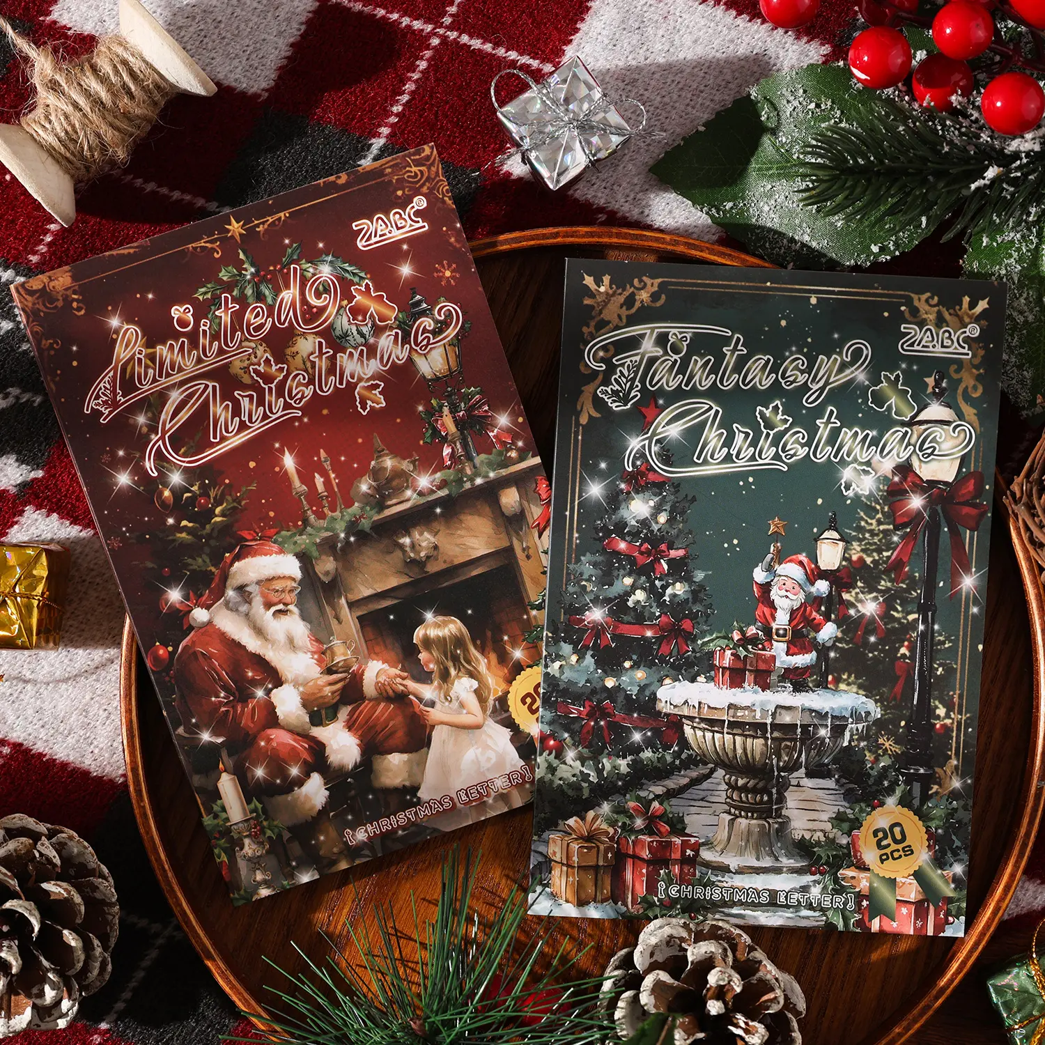 Christmas Theme Sticker Book, Pet Material, 20 Sheets Per Book, Perfect for Christmas Decorations & Gifts, DIY Kits, Festive Stationery Accessories, Scrapbook Accessory, Crafts, for Scrapbooking, Art Stickers, Holiday Stickers, Decal Stickers Book