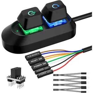PC Power Button, Desktop  Splitter  Off Reset SW HDD LED PC External Power  Button for  Motherboard