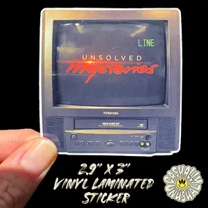 Unsolved Mysteries - 2.9x3" Vinyl Laminated Sticker - HUMAN MADE