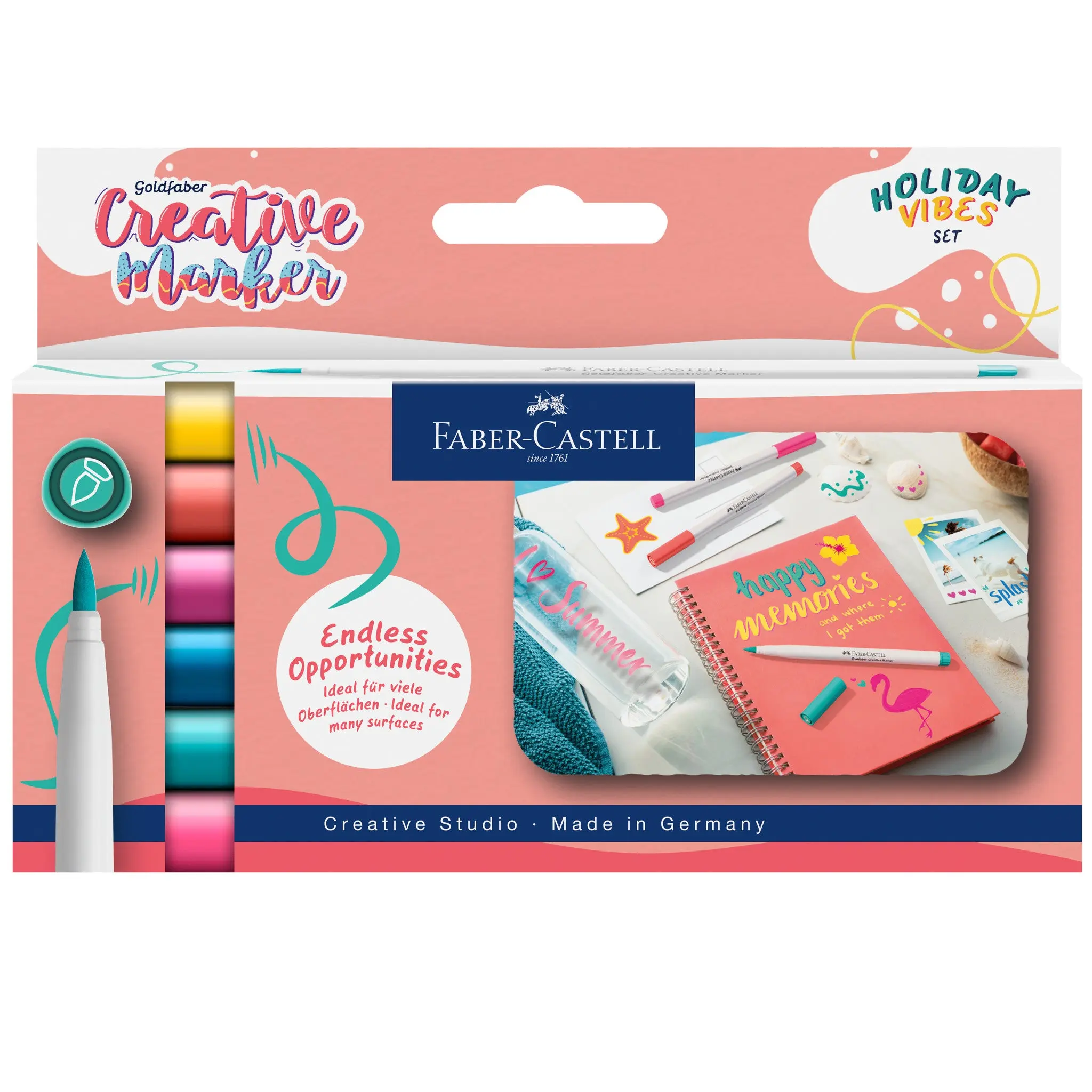 Goldfaber Creative Marker Brush, set of 6, Holiday Vibes - #FC161013