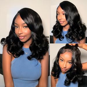 Celie Hair C Part Layered Cut Glueless Wig 250% Density Pre Cut Lace Body Wave Human Hair Closure Wigs Pre Bleached Pre Plucked Adjustable Drawstring