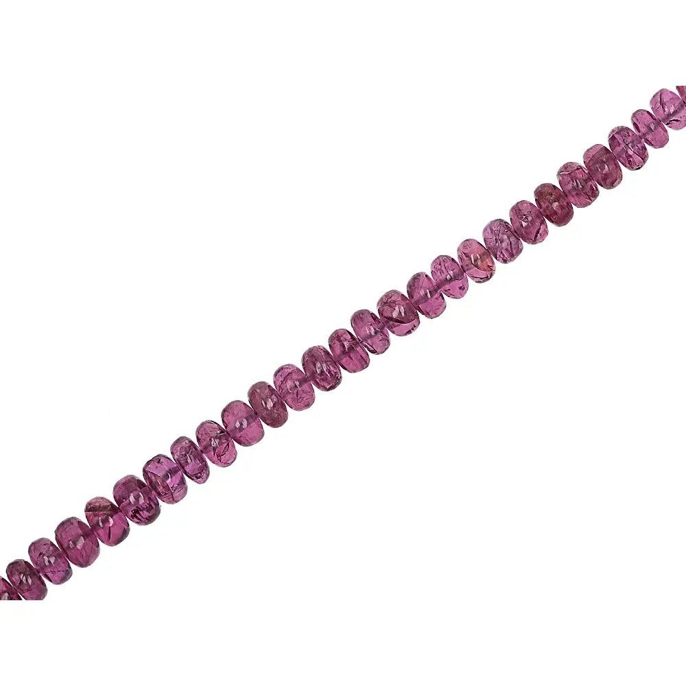 JTV Malawi Magenta Garnet 4-5.5mm Round Bead Strand Approximately 16" in Length