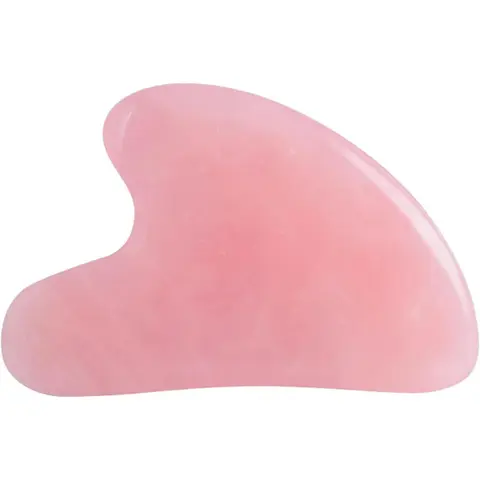 Gua Sha Jade Stone Gua Sha Massage Tool, Guasha Tool for Face and Body Skin Massage. Tools for SPA Acupuncture, Pink Stone for Body Face Neck and Eye, Skin Care Gift for Woman (Pink)