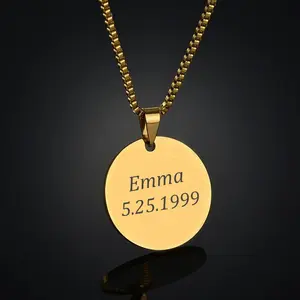 Auxauxme Customized Photo Name Necklace