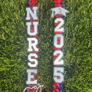 Nurse graduation lei with stethoscope heart