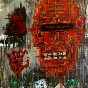 “Gimmetheloot” Acrylic Painting