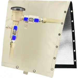 2-Way Opening Backflow Preventer Cover (5°F) Heavy-Duty 5-Layer Insulated Enclosure, All-Weather Protection for Outdoor Pipe, Irrigation Sprinkler Valve, Well Water Pump, 16" W x 20" H Beige