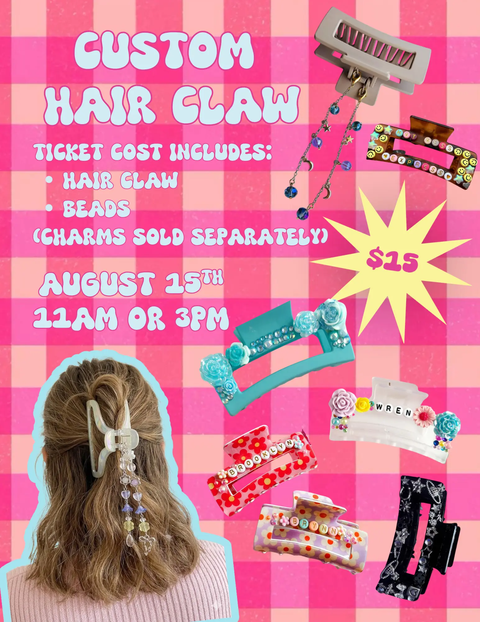 8/15/26 Custom Hair Claw
