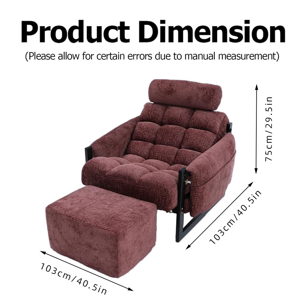 Manual Oversized Recliner Overstuffed Chairs Large Recliner High Weight Capacity Big and T Comfortable Living Room Furniture