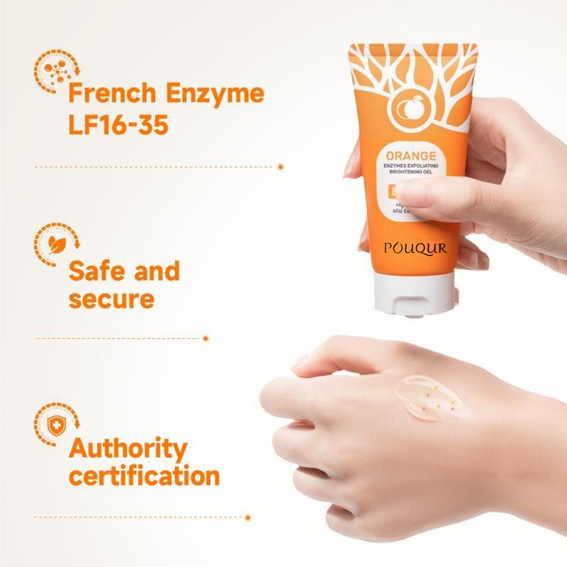 Orange Scented Exfoliator Clear Gel Gentle Exfoliation Exfoliating Gel Nourishing & Moisturizing Deep Cleansing Face & Body Suitable for All Skin Types