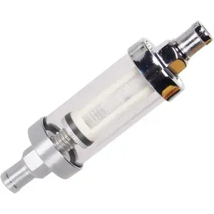 Universal Fuel Pump Filter, 9748 Universal 3/8" Inlet/Outlet Fuel Filter Clear View - Glass