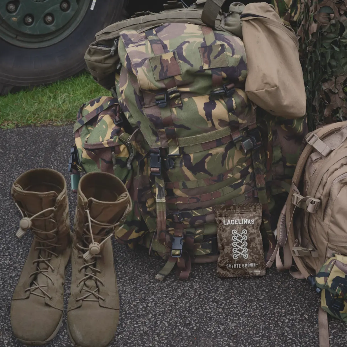 Lacelinks Elastic Combat Bootlaces - High Strength Polyester - Cut to ...