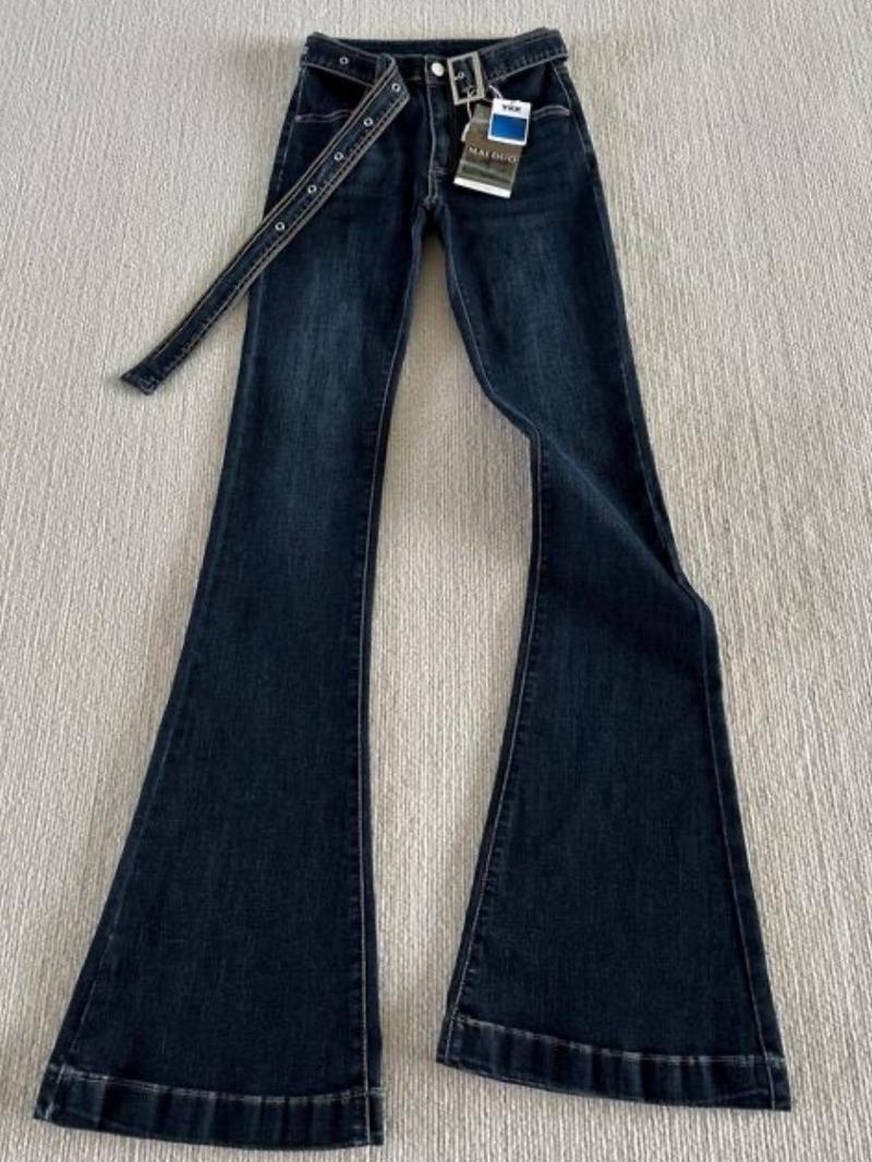 Women's Flattering Bootcut Denim Jeans High-Waisted Slim-Fit Stretchy Fabric Adjustable Belted Waist Leg-Lengthening Silhouette No-Gap Waist for Daily Errands Date Night Casual Chic Outfits Women's Flattering Bootcut Denim Jeans High-Waisted Slim-Fit Stretchy Fabric Adjustable Belted Waist Leg-Lengthening Silhouette No-Gap Waist for Daily Errands Date Night Casual Chic Outfits