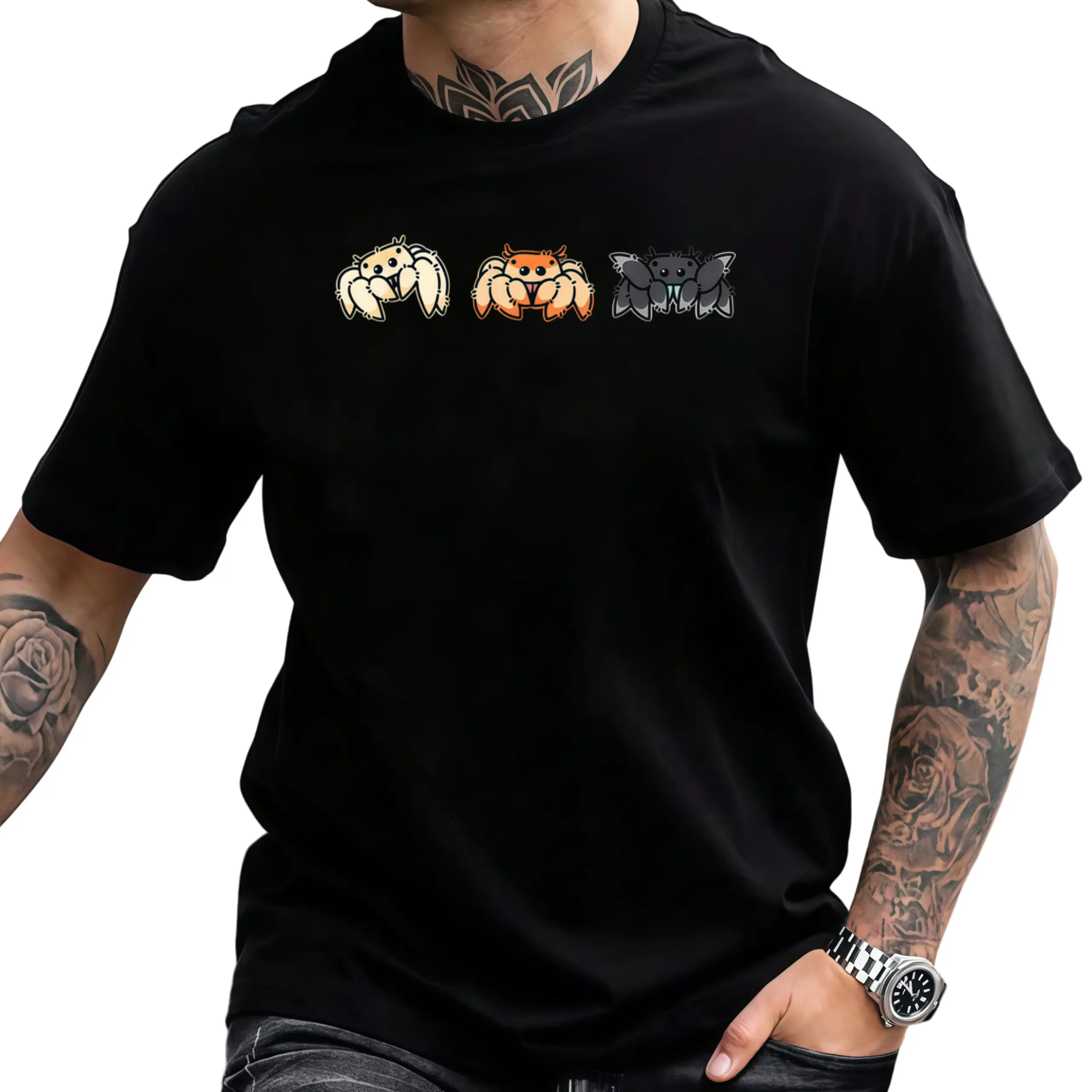 Jumping Spider,  Men, Arachnid, Spooder, Kawaii, Cute T-Shirt