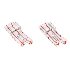 3pcs Straight Stitch Presser Feet, Transparent Center Line Presser Foot, Patchwork Sewing Machine Accessories, Quilting Supplies, Sewing Supplies Crafts