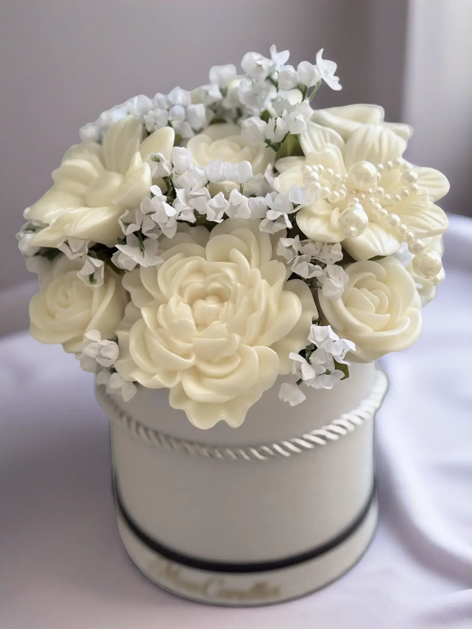Floral Candle Bouquet, Home Decor Accent for Home Supplies