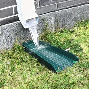 2pcs/4pcs PP Rainwater Tank Waterfall Pipe Splash Block, Drainage Extender with 4 Ground Nails