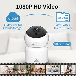 Bear Surveillance Camera with 360° Pan/Tilt,2MP, Night Vision, and Human/Pet MotionDetection Safety furbopet  camera dog camera home security dog lover pet accessory pet  needs