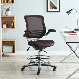 Modway Edge Drafting Chair in Brown
