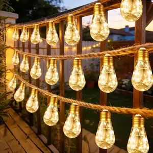Solar String Lights, 8 Modes, Auto-On/off, Decorative for Fences, Gardens, Christmas Trees, Solar Outdoor Lights, Solar Courtyard Lights