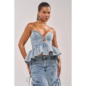 KARA DENIM BLOUSE