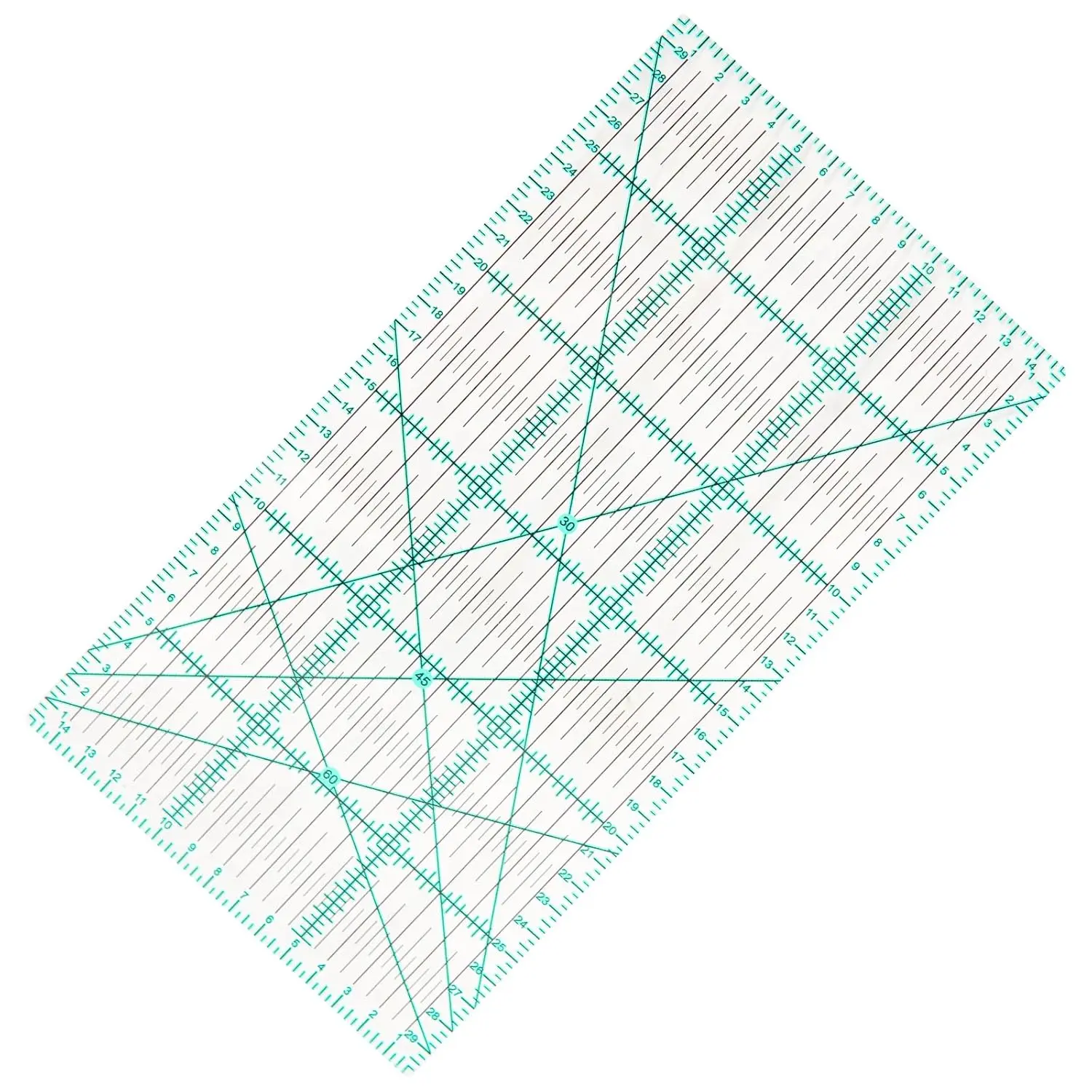 Acrylic Sewing Ruler - 15x30cm, Anti-Slip Coated Surface, Metric Grid Lines, Portable Precise Cutting Tool, Textiles & Soft Furnishings Supplies, Ideal for Sewing Projects & DIY Quilting Enthusiasts