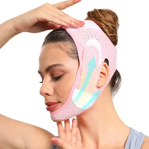 Facial Lifting Mask Reusable Chin Strap, Double Chin Reducer, Face Lift and Tightening Band for Loose Skin, Edema Reduction, Summer Comfortable Slimming Belt