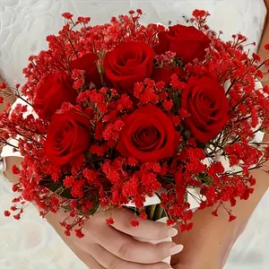 40 Christmas Red bouquets for weddings, engagements, Christmas, Easter, Valentine's Day and june-year-round decorations, ideal for New Year, wedding, Valentine's Day and New Year decorations