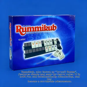 Classic Rummikub Board Game, New Number Combination Play, Fun Party Interaction, Global Hit Strategy Game, Family Entertainment Choice