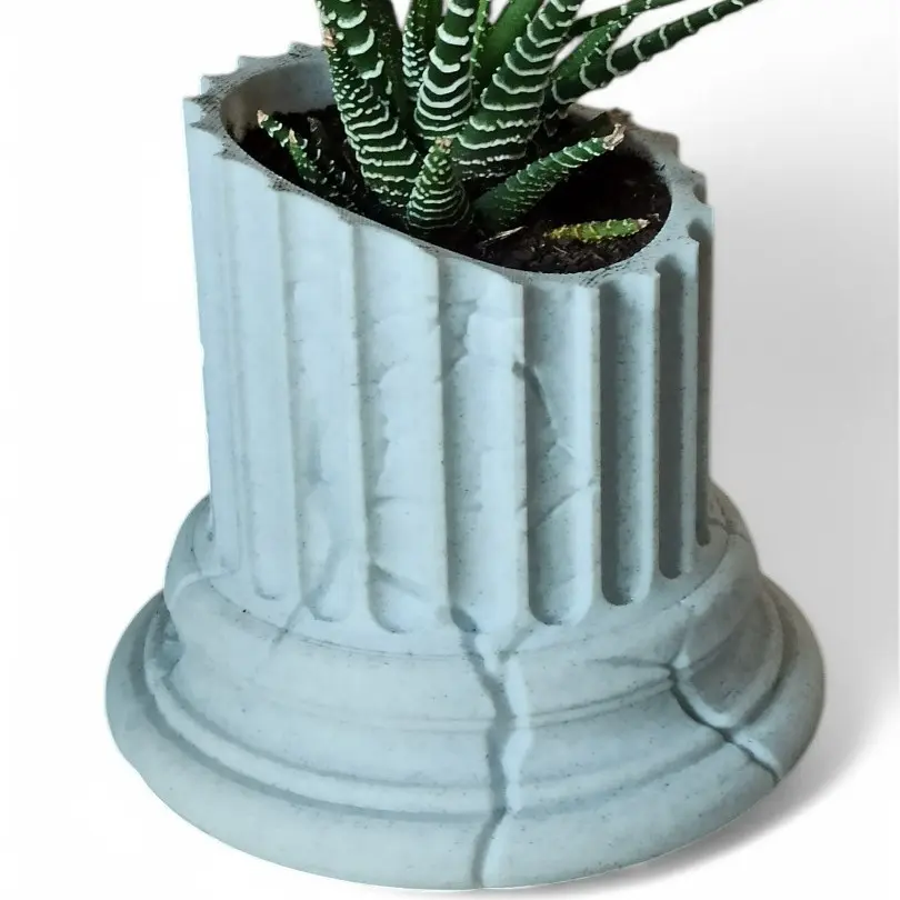 Greek Pillar Flower Pot & Vase – Elegant Multi-Purpose Planter for Indoor Plants | Pen & Pencil Holder | Classic Roman Column Decor for Desk, Shelf & Home Aesthetic