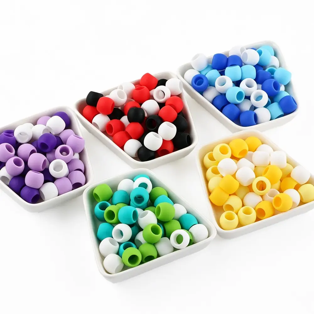60pcs Three-Color Hair Beads Set, Glitter Silicone Hair Accessories, Soft Shiny Ponytail Beads, Washable, Perfect for Braiding, Handmade Choice