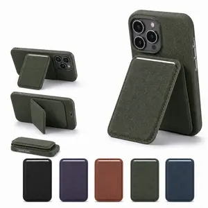 2026 Upgraded MagSafe Woven Magnetic Wallet Case, Strong Magnetic Alignment, Portable Card Holder, Desk Stand for Streaming & Video Watching, Compatible with iPhone 17 Pro/Pro Max and Full iPhone 17 Series