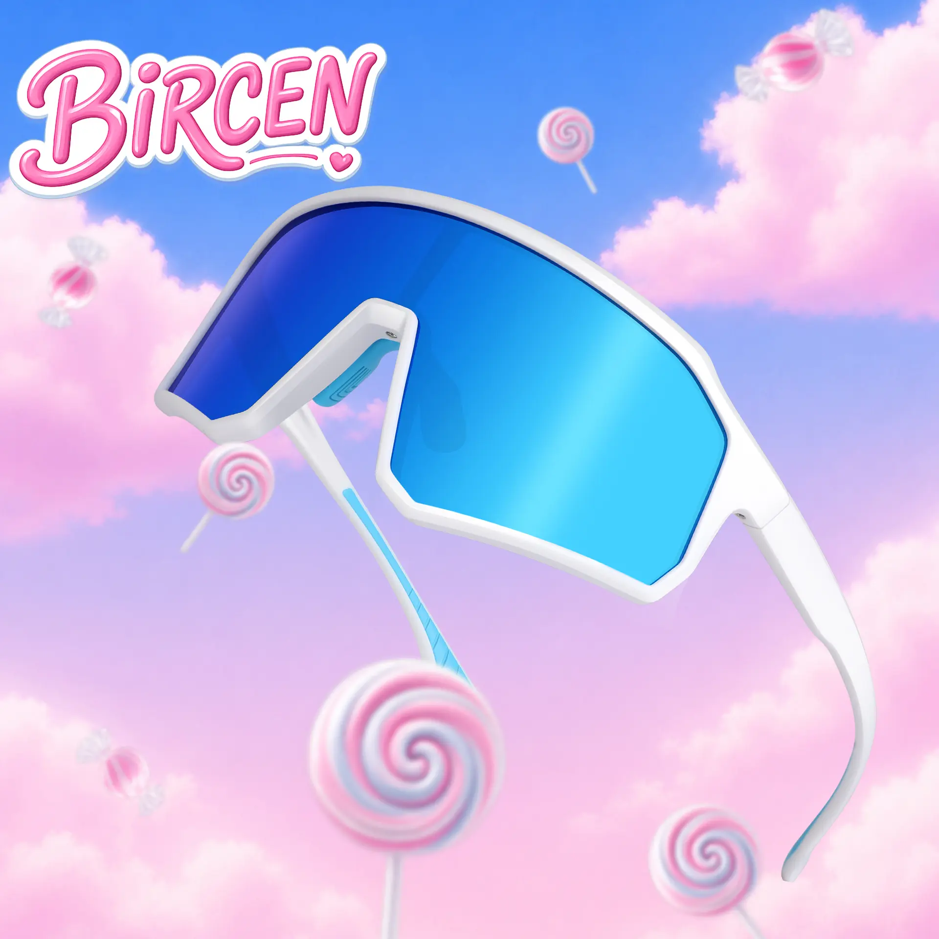 BIRCEN Kids Non Polarized Sports Sunglasses – Youth Baseball Sunglasses for Boys Girls | UV400 Outdoor Cycling Cool Glasses Age 5-12 Toddler Sunglasses UV Protection BC2115