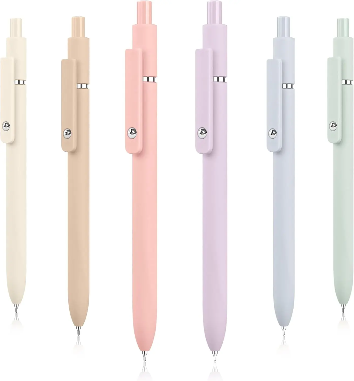6 Pcs Pre-Filled 0.5mm Fine Point Black Writing Pens & Refills, Aesthetic Office Stationery, Back to School Haul School Supplies Graphic Pens, Essential Fine Pointed Tools for Writing, Essential School Supplies