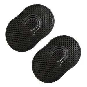 2 Packs Pocket Palm Combs, Shampoo Comb, Massager Hair Brush Comb, Scalp Massager Brush Comb, Wave brush, Palm hair brush (Black)