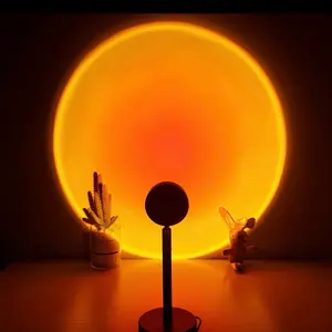 CORATED Sunset Lamp, Projector Sunset Light 180 Degree Rotation Projection LED Night Light for Photography, Selfie, Home and Bedroom Decor (Sunset Red)
