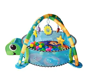 Paaqq Happy Turtle Tummy Time 2 in 1 Play Mat Soft and Flexible Playtime Fun, Multi-Use Activity Play Mat