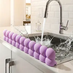 Silicone Sink Splash Guard 20 Inch, Flexible Faucet Splash Pad with Strong Suction Cups, Kitchen Sink Water Catcher & Countertop Protector, Easy to Clean