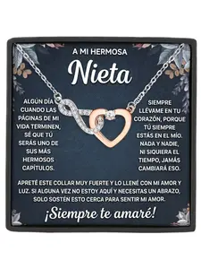 Infinity & Heart Pendant,Perfect for Birthdays, Christmas,Graduation,To Granddaughter Necklace Gift Ideal From Grandma To Granddaughter