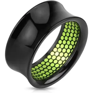 Acrylic Inlay Pattern Eyelet Tunnels Ear Plugs Gauges-Stylish Acrylic Inlay Design for Ear Plugs and Gauges with Eyelet Tunnels